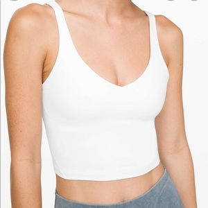 Lulu align white crop tank